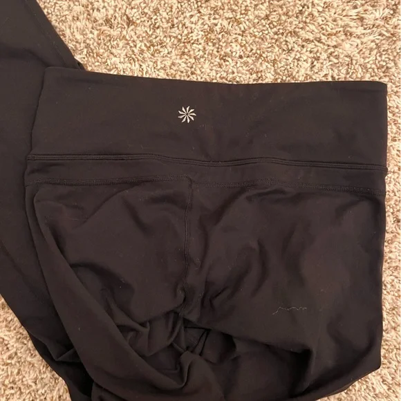 Athleta Black Flare Yoga Pants - Picture 2 of 3